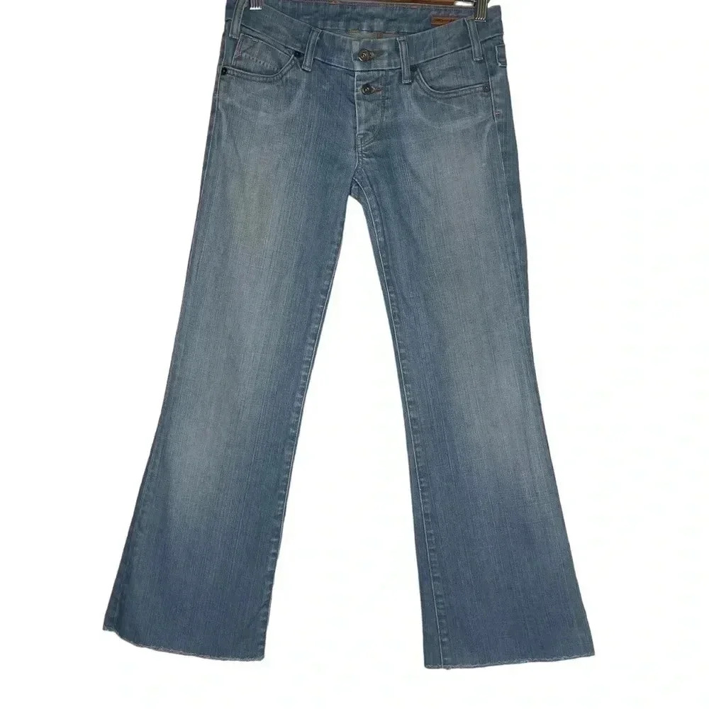 Citizens of Humanity Low Rise Flare Blue Wash Denim Stretch Jeans Size 28